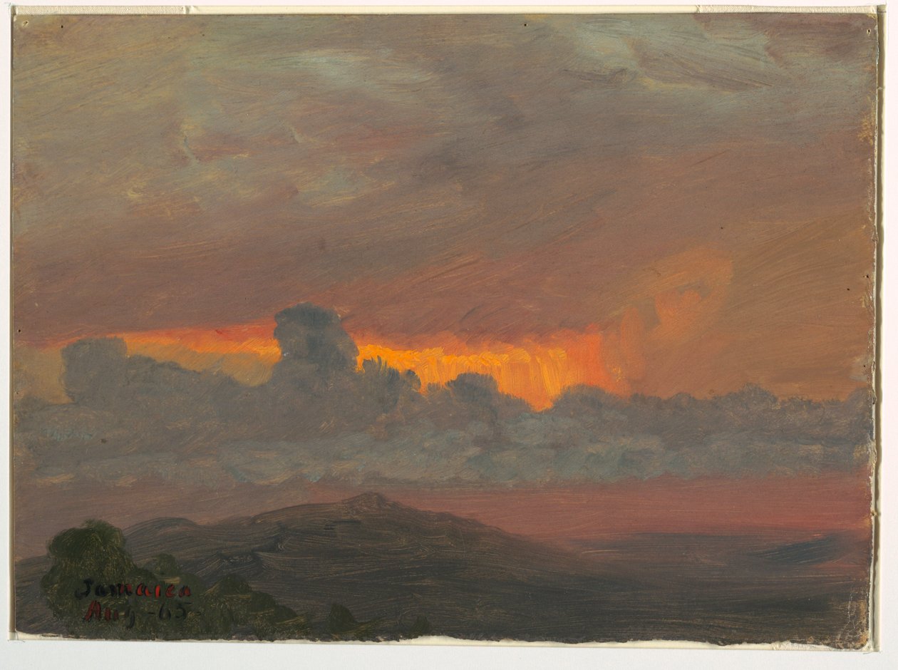 Rajz, naplemente, 1865 augusztus alkotó: Frederic Edwin Church