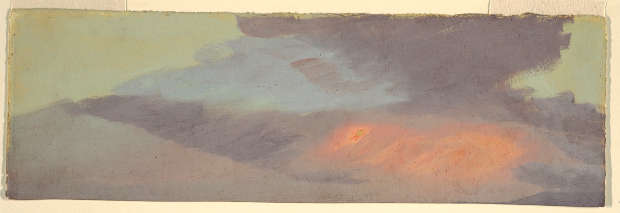 Rajz, Naplemente felhő tanulmány, 1880 körül. alkotó: Frederic Edwin Church