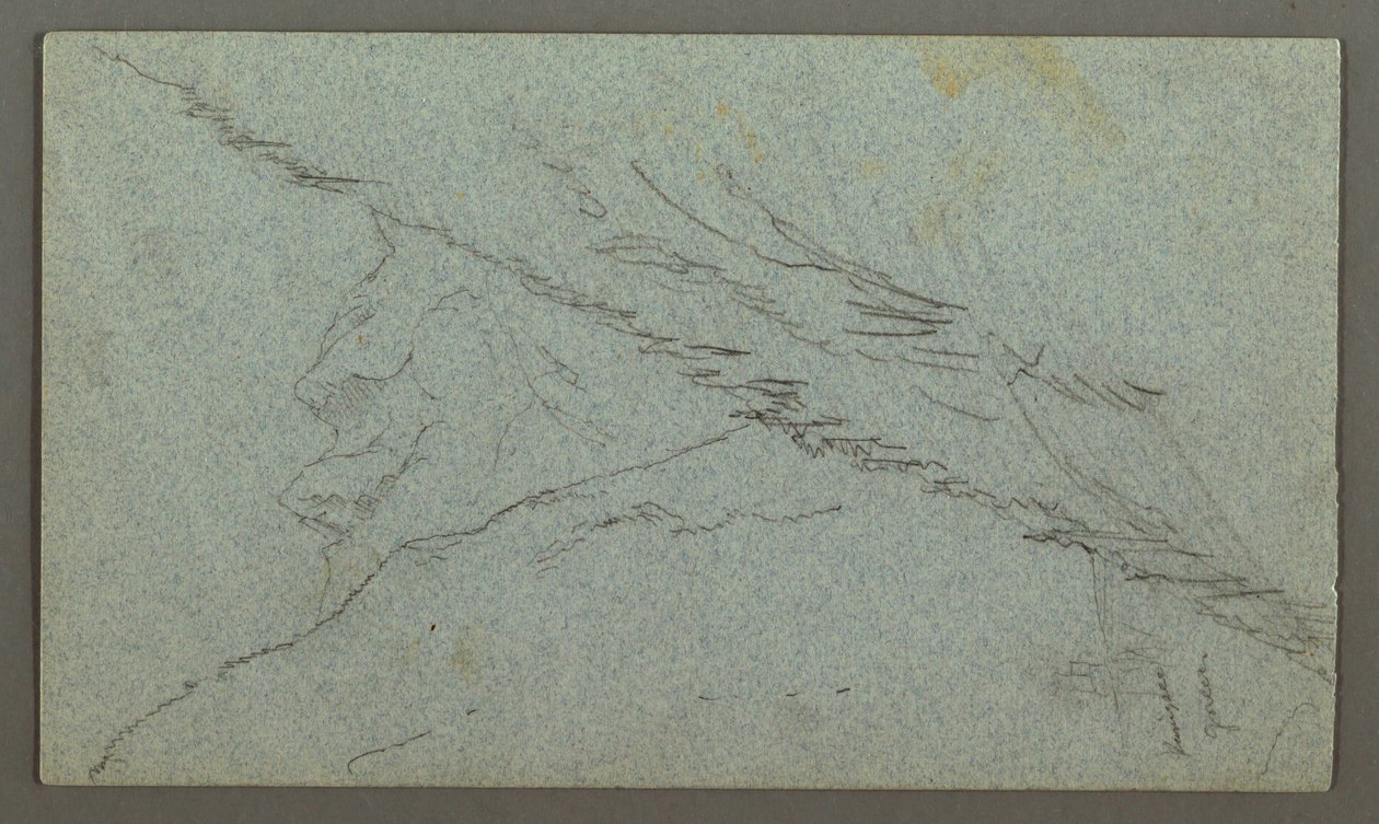 Rajz, Tauern-csúcsok, A K nigss, 1868. július alkotó: Frederic Edwin Church