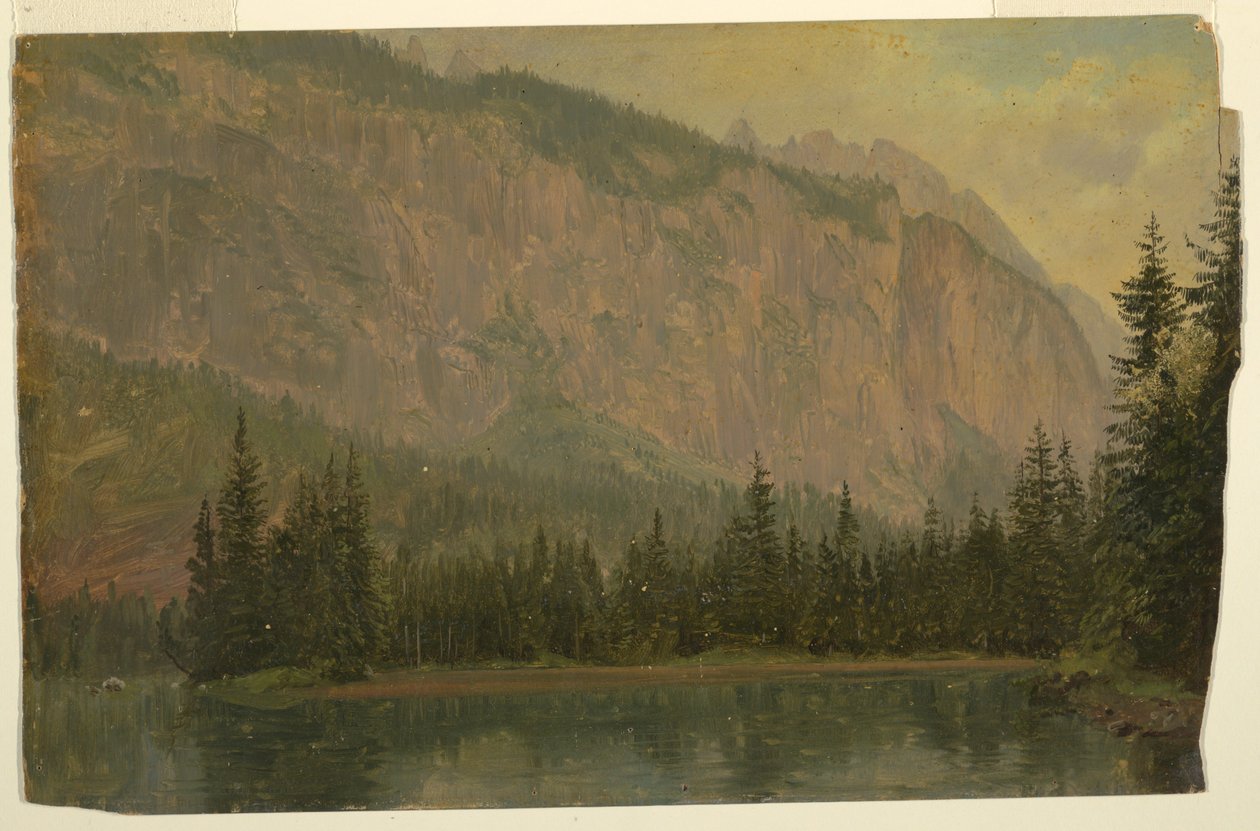 Rajz, A Hintersee, Berchtesgaden közelében, Bajorország, 1868. június alkotó: Frederic Edwin Church
