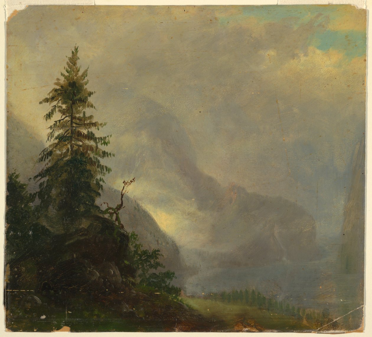 Rajz, A Koenigsee, Berchtesgeden közelében, Bajorország, 1868 alkotó: Frederic Edwin Church