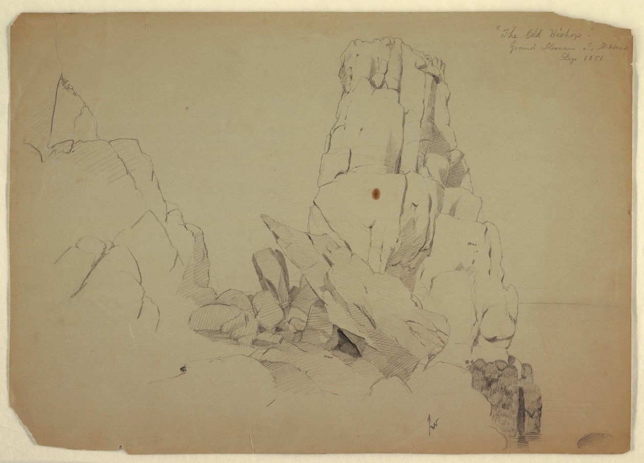 Rajz, "Az öreg püspök", 1851 szeptembere alkotó: Frederic Edwin Church
