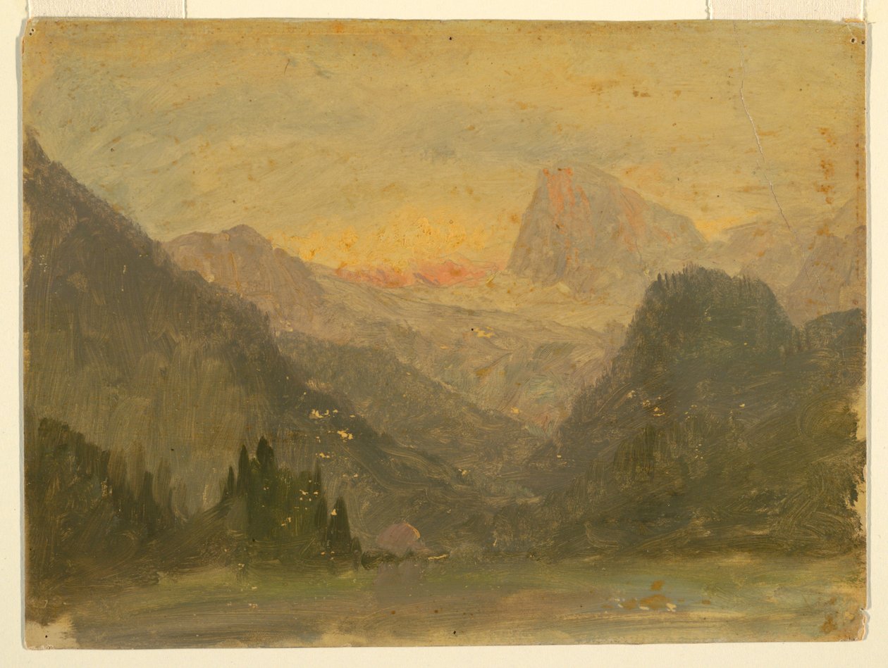 Rajz, A Watzmann, Berchtesgaden közelében, 1868 alkotó: Frederic Edwin Church