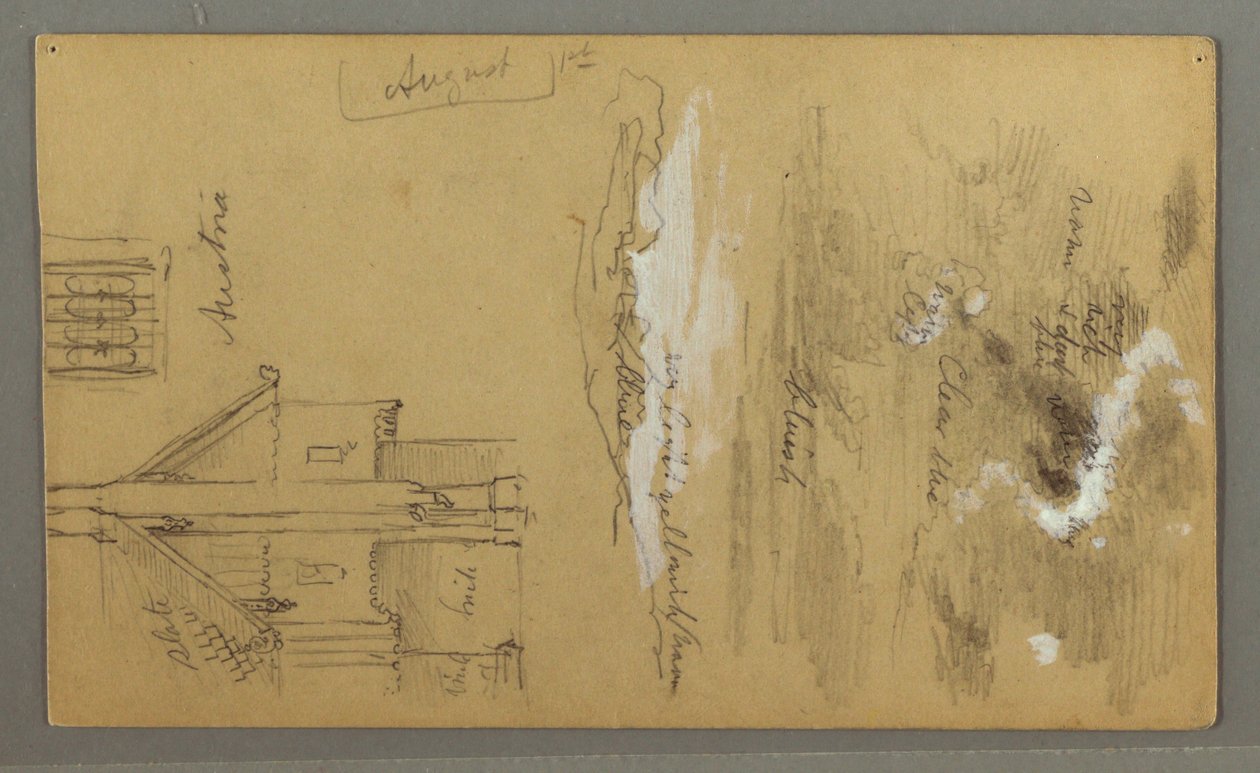 Rajz, Faház, Sky, Ausztria, 1868. augusztus 1. alkotó: Frederic Edwin Church