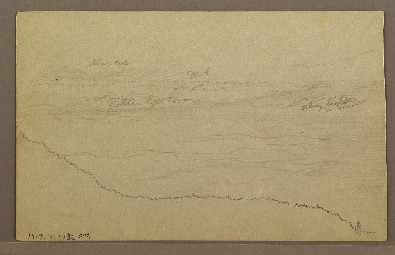 Rajz, fák, valószínűleg 1860-as évek alkotó: Frederic Edwin Church