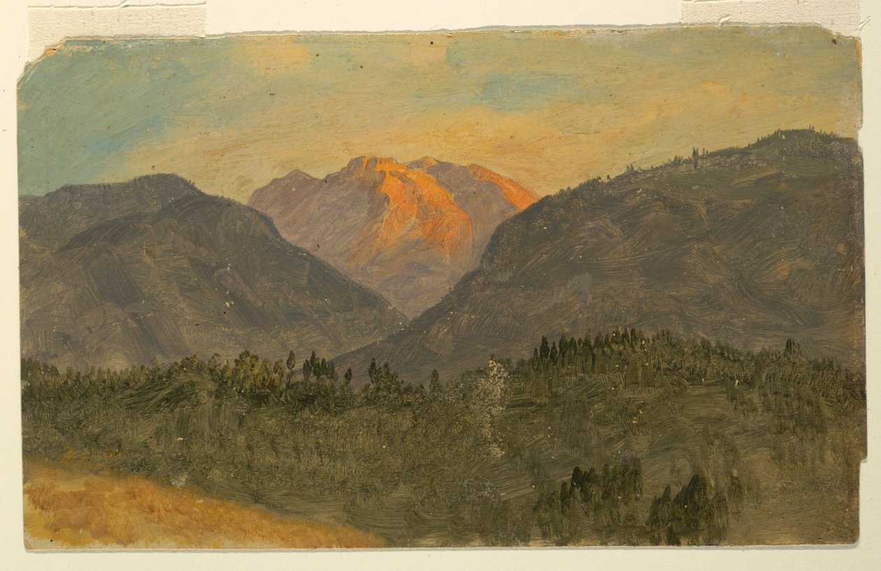 Rajz, Untesberg, Berchtesgaden mellett, Bajorország, 1868 alkotó: Frederic Edwin Church