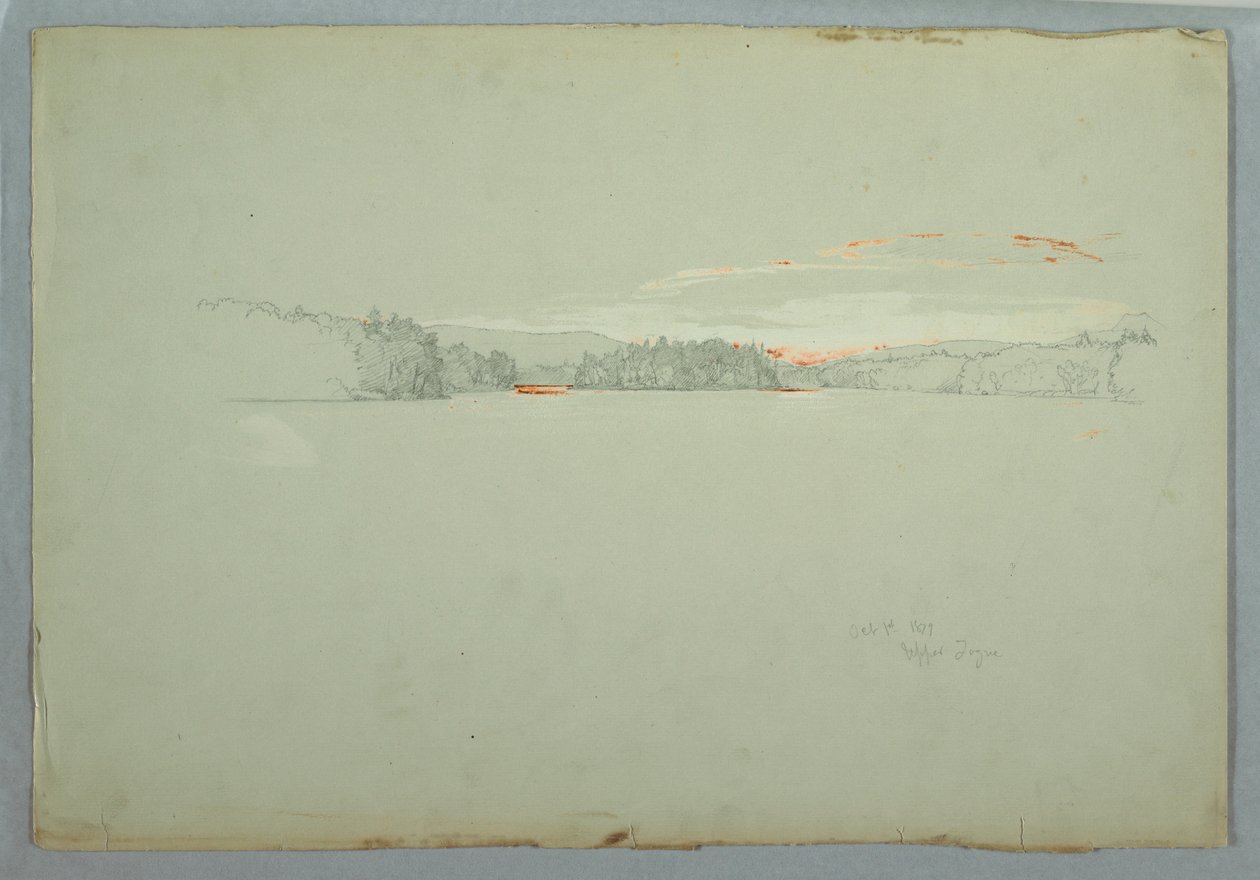 Rajz, Felső-Tongue-tó, 1879. október 1. alkotó: Frederic Edwin Church