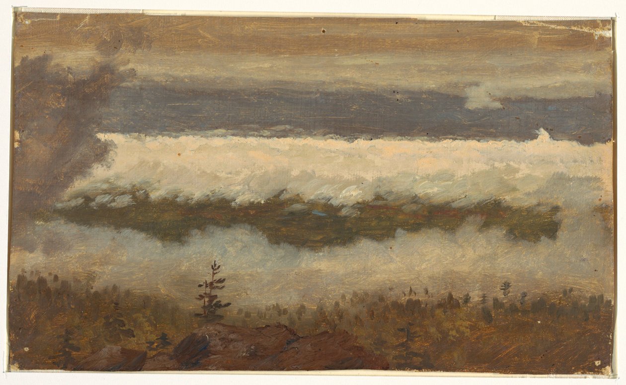 Rajz, Felhők látványa a Catskill hegytetőről, 1844-45 alkotó: Frederic Edwin Church