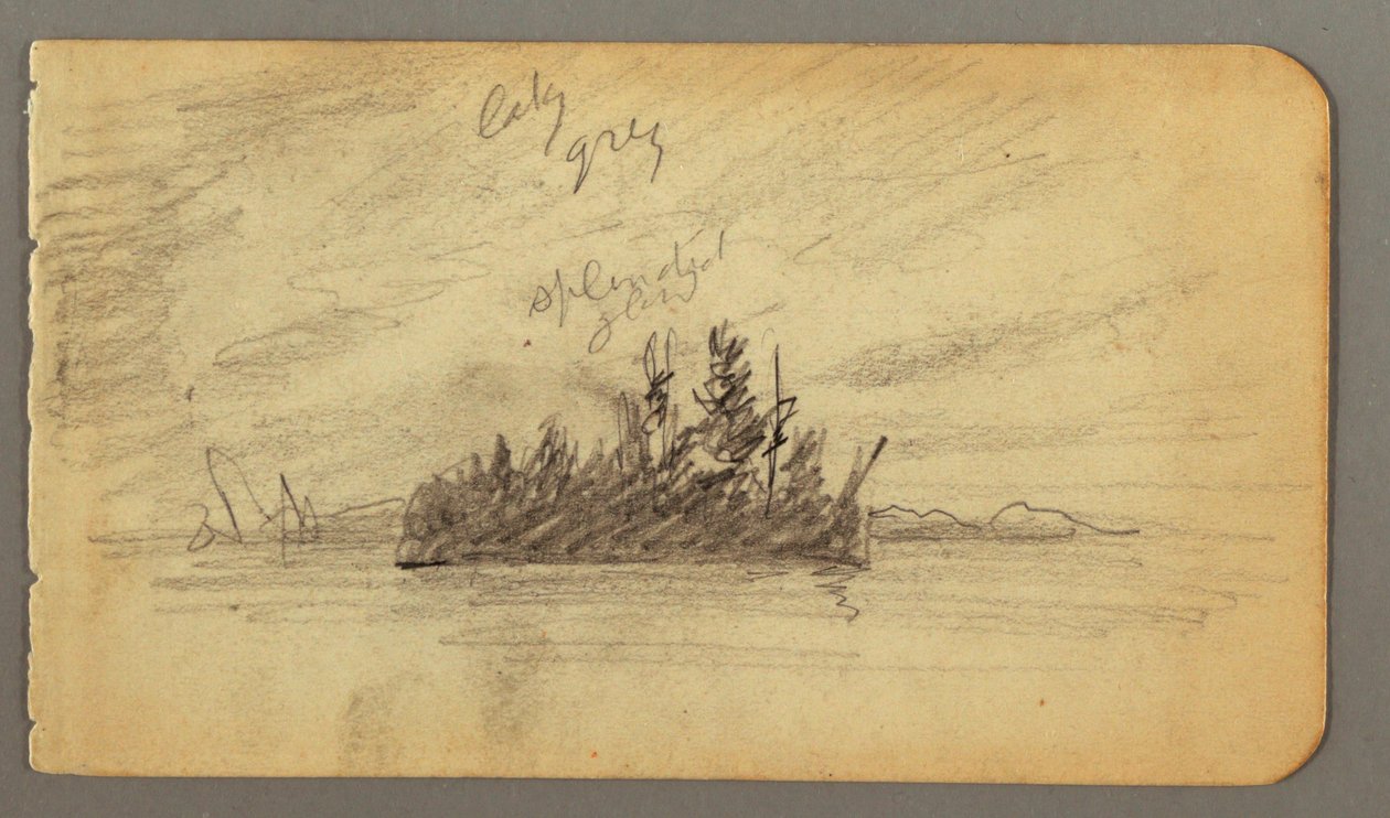Rajz, Erdős sziget, valószínűleg 1878 alkotó: Frederic Edwin Church