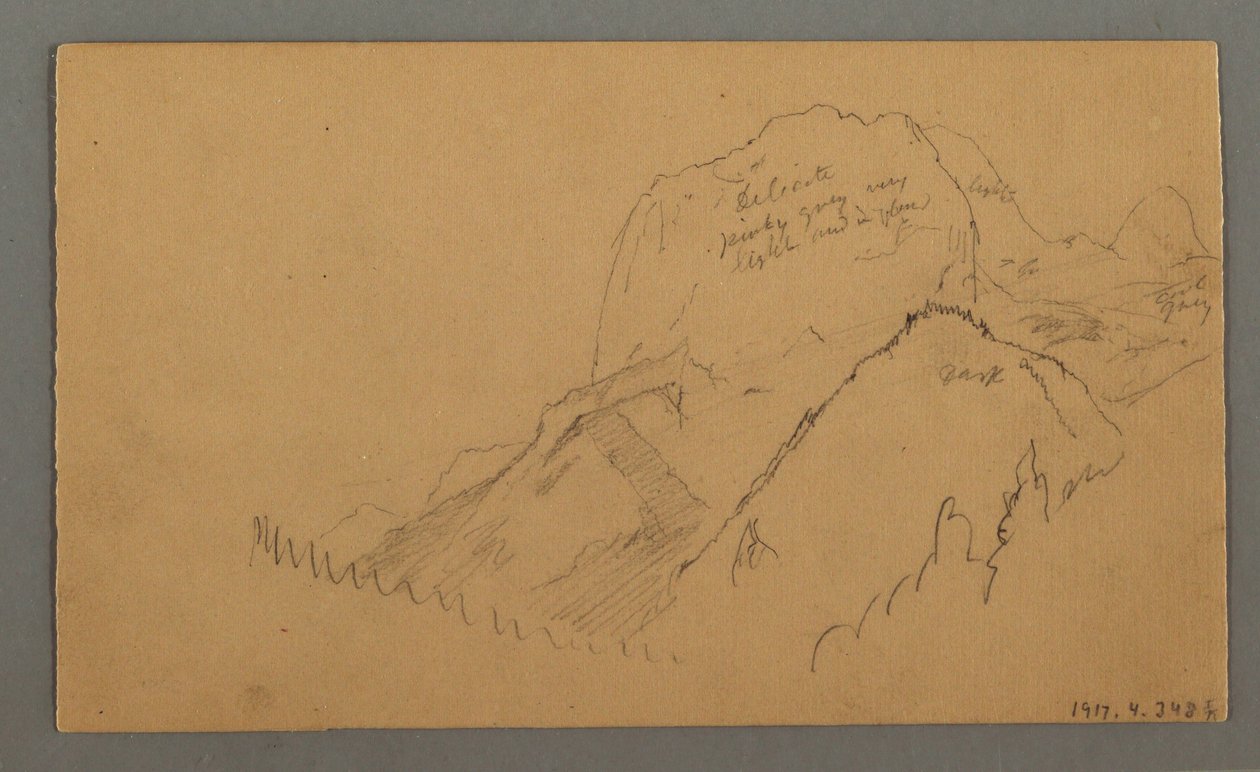 Rajz, Erdős hegycsúcsok, 1868. július 27. alkotó: Frederic Edwin Church