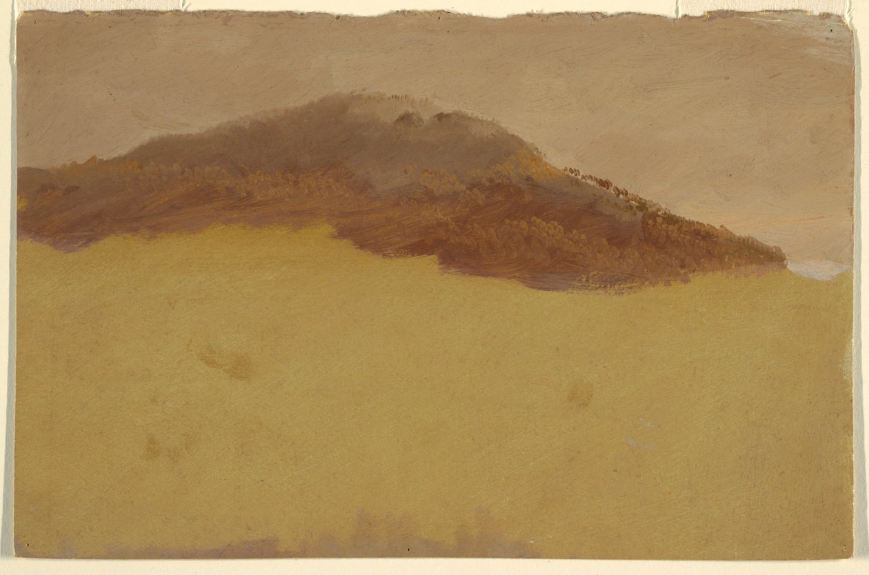 Rajz, Fás domboldal, 1870-80 alkotó: Frederic Edwin Church