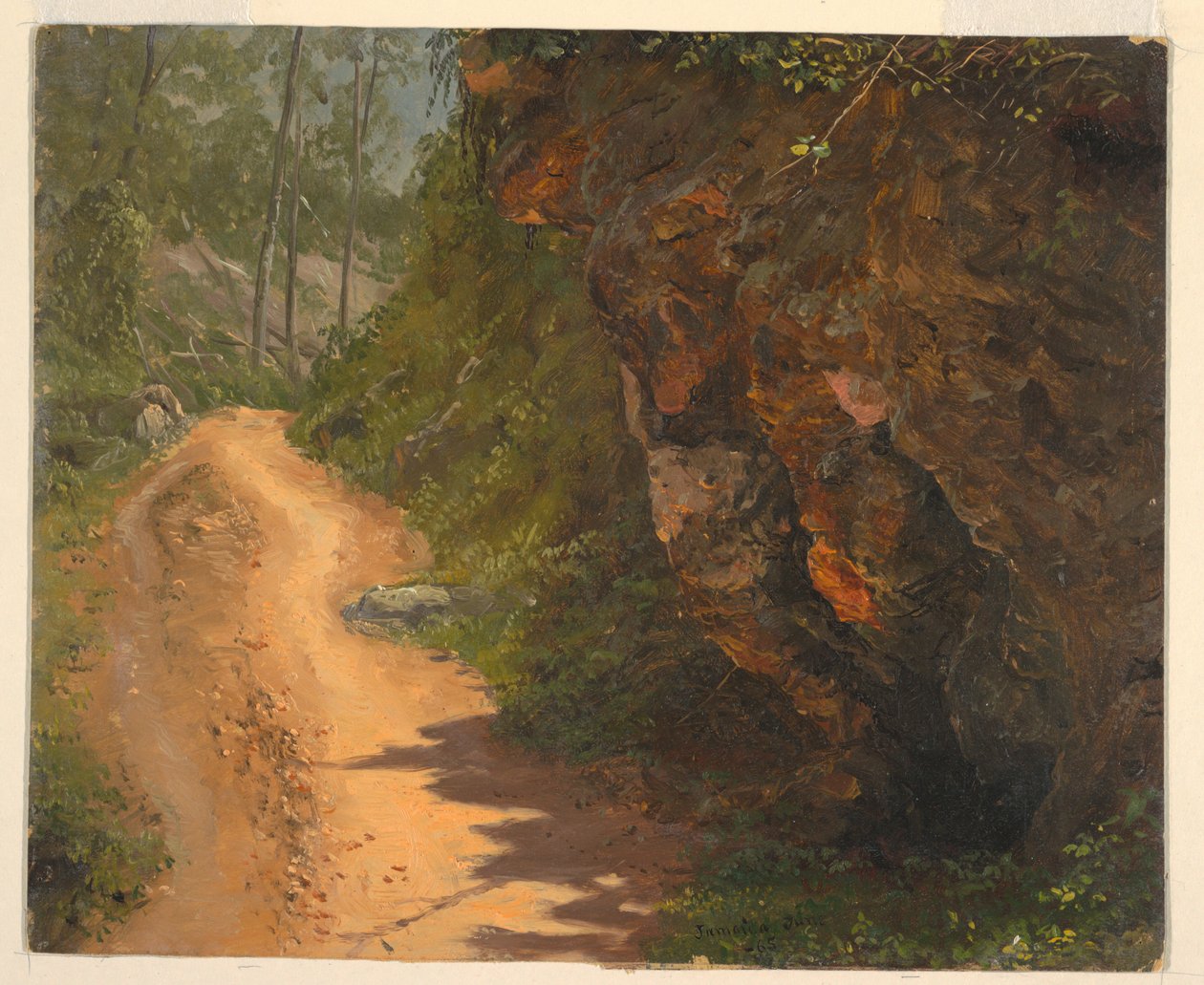 Rajz, Woodland Path, Jamaica, 1865. június alkotó: Frederic Edwin Church