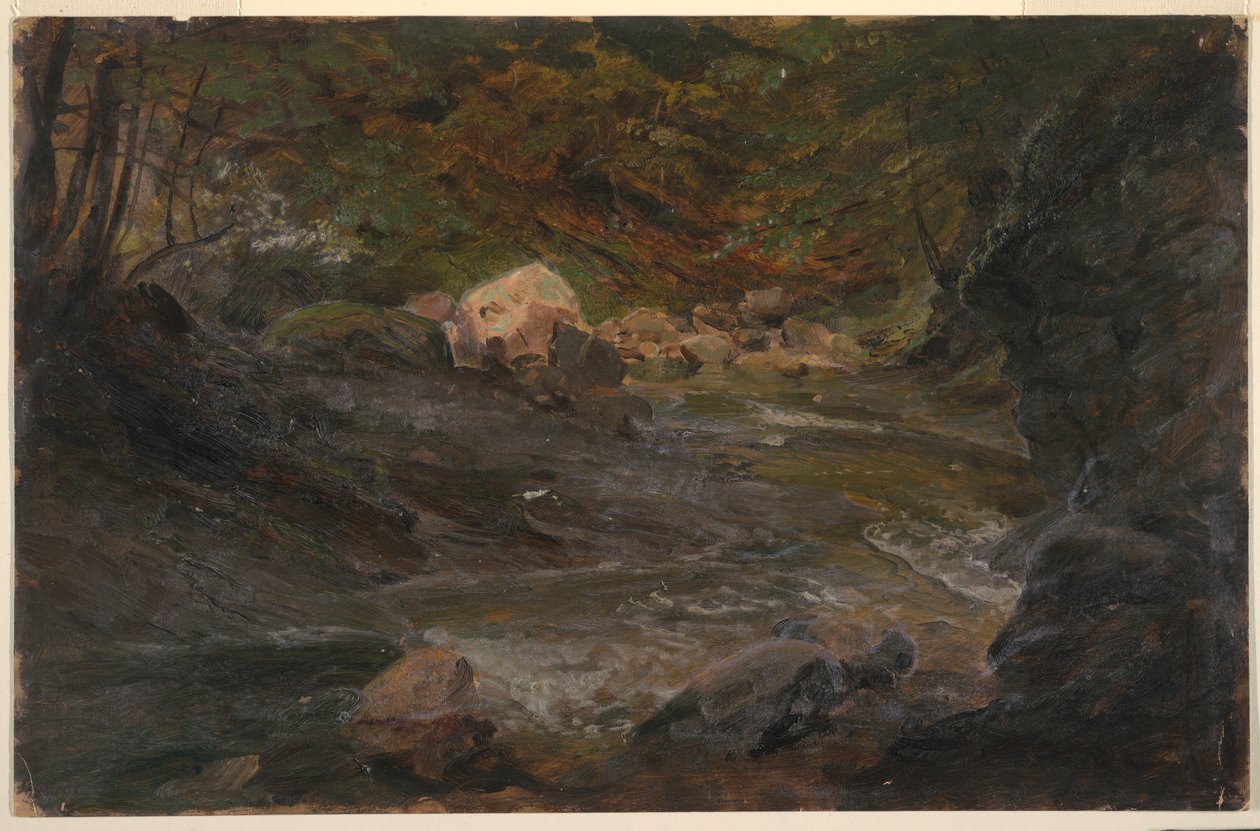 Rajz, Erdei patak, 1850-60 alkotó: Frederic Edwin Church