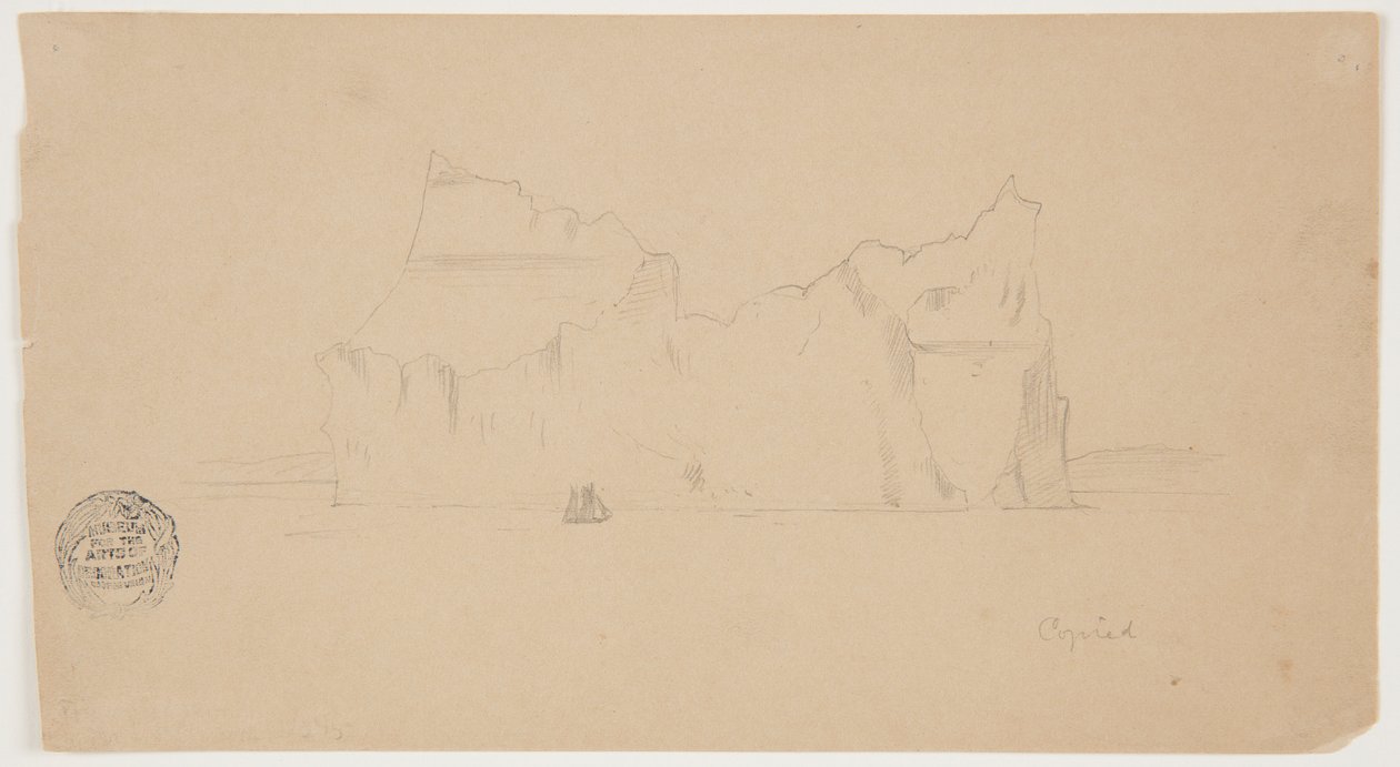 Lebegő jéghegy vitorlással alkotó: Frederic Edwin Church