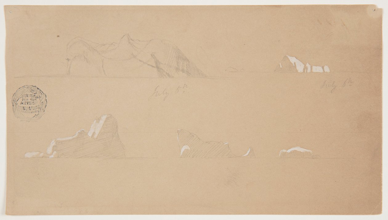 Lebegő jéghegyek alkotó: Frederic Edwin Church
