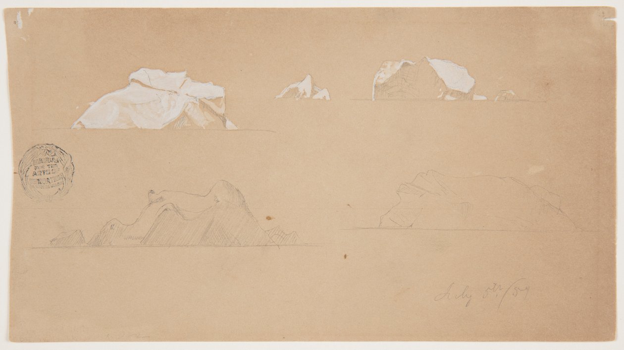 Lebegő jéghegyek alkotó: Frederic Edwin Church