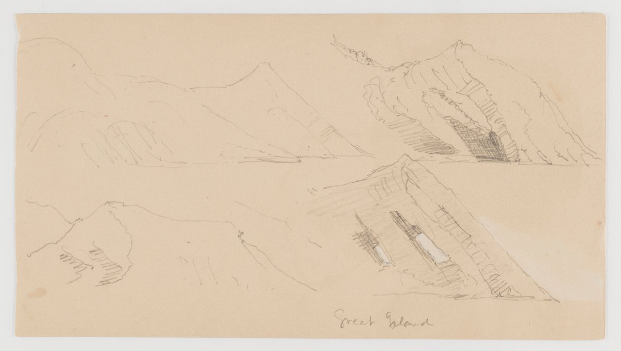 Great Island, Study of Rock Cliffs alkotó: Frederic Edwin Church