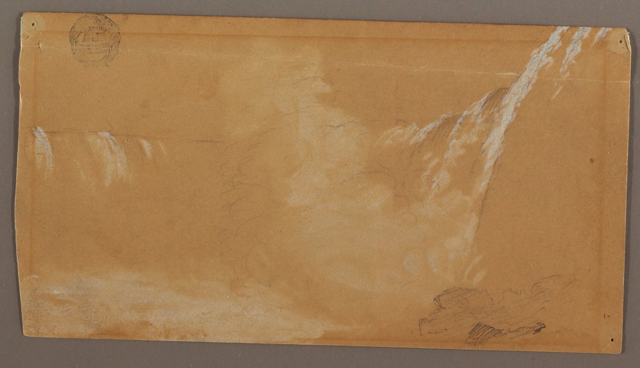 A Horseshoe-vízesés nagyobb része, a Niagara folyó kanadai oldaláról nézve alkotó: Frederic Edwin Church