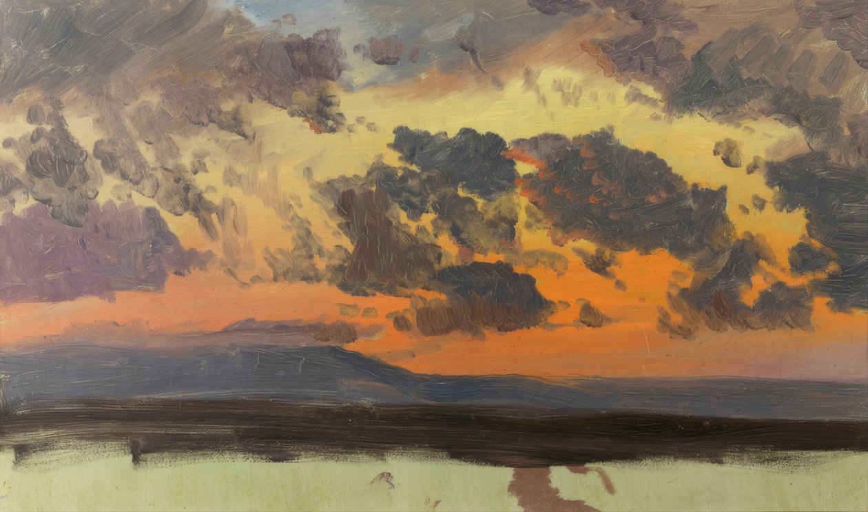 Ég naplementekor, Jamaica, Nyugat-India. alkotó: Frederic Edwin Church