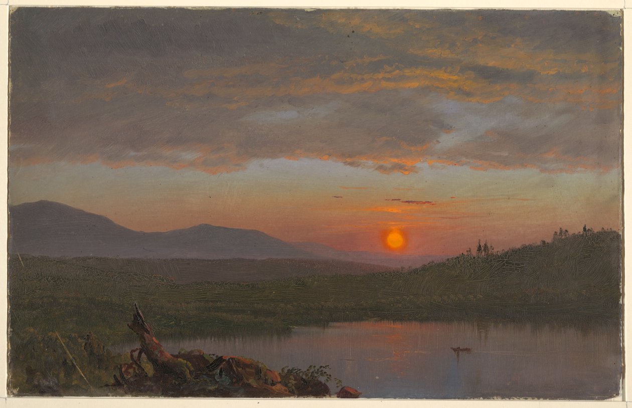 Hudson Valley, New York, Sunset alkotó: Frederic Edwin Church