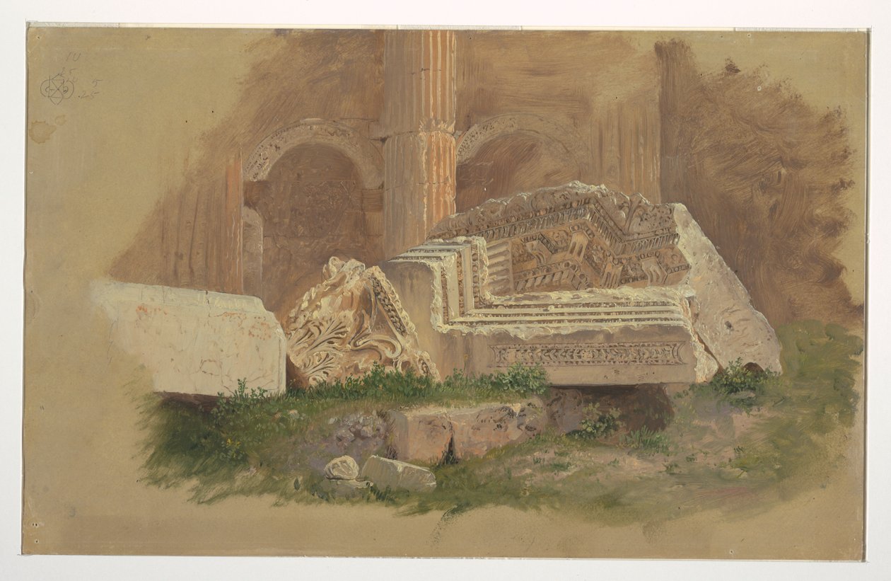 Bacchus templomának belseje, Baalbek alkotó: Frederic Edwin Church