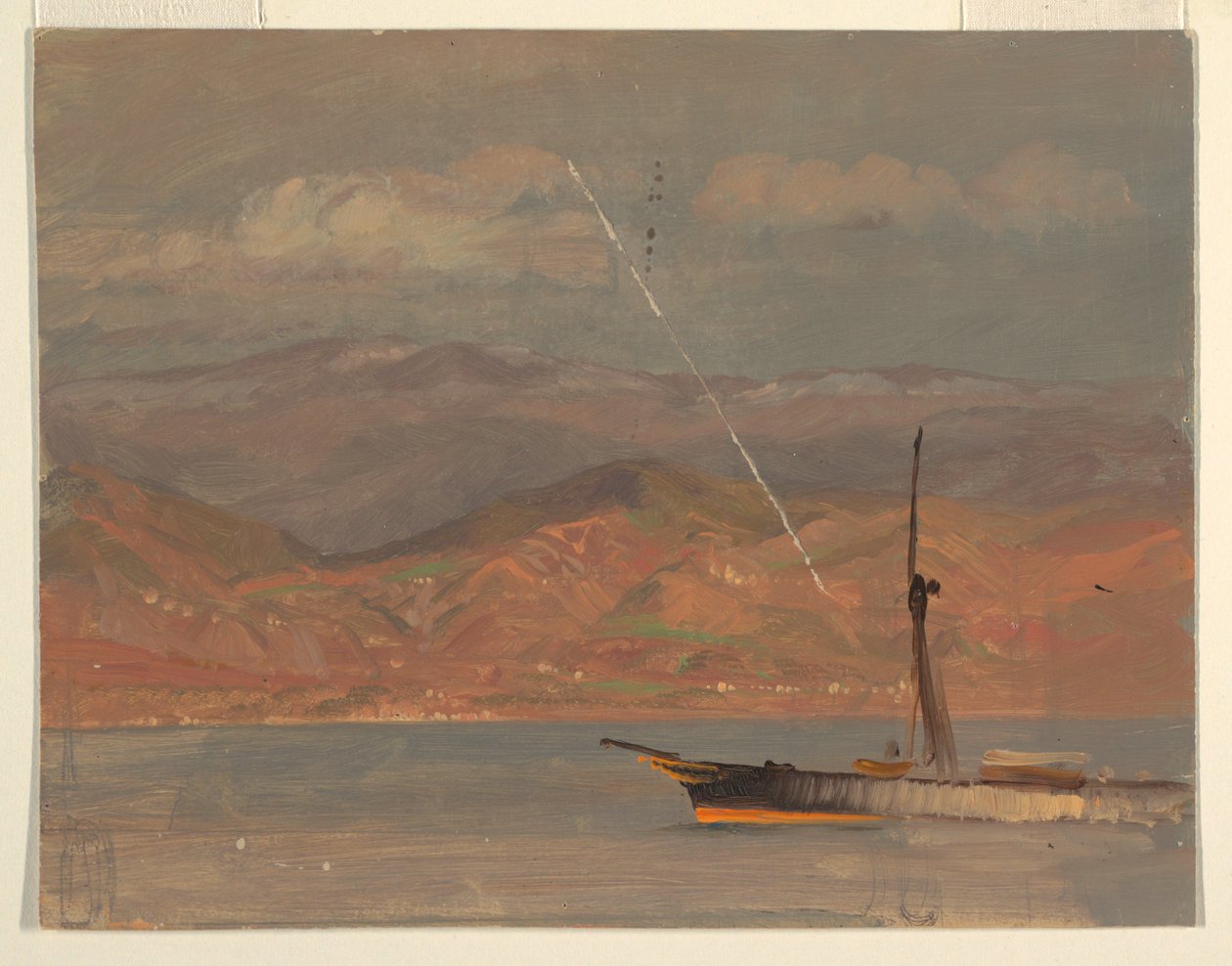 Olasz tengerpart, a Messinai-szoros mellett alkotó: Frederic Edwin Church