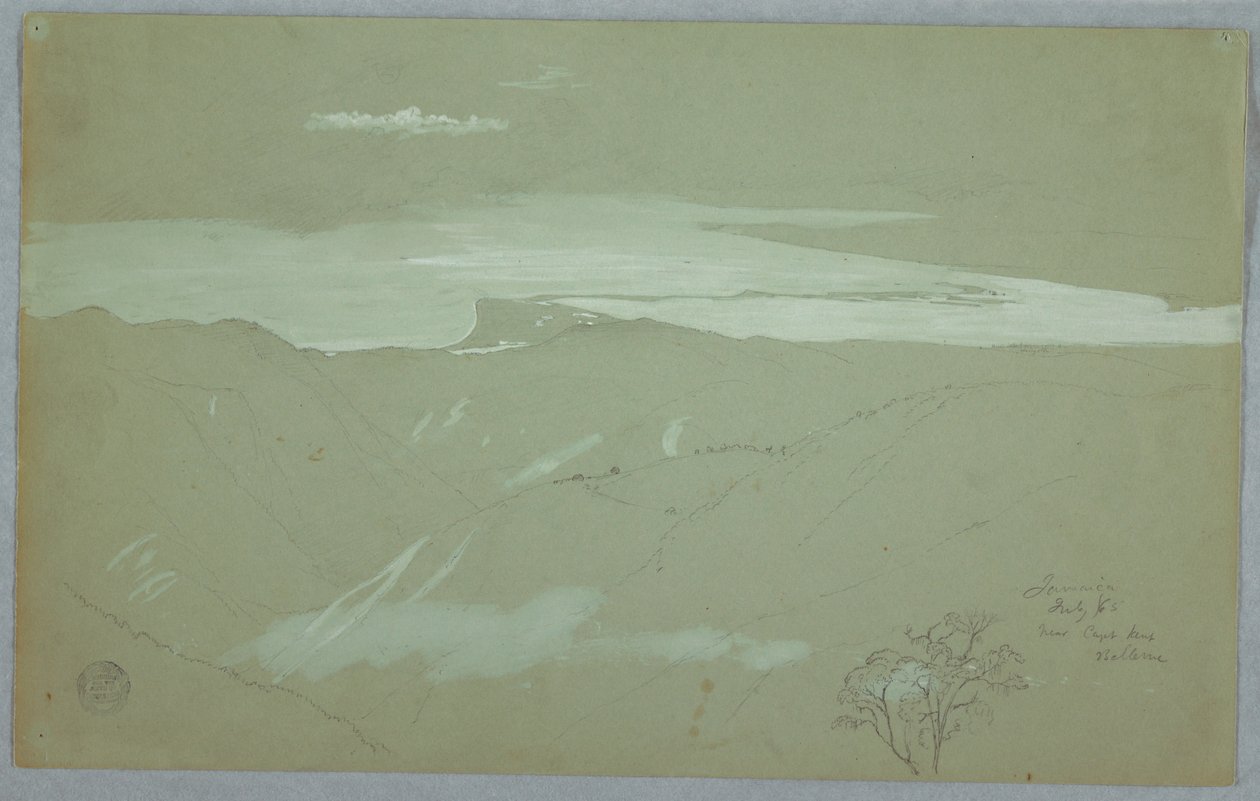 Jamaicai tengerpart és égbolt Kent kapitány közeléből nézve, Bellevue, Jamaica alkotó: Frederic Edwin Church