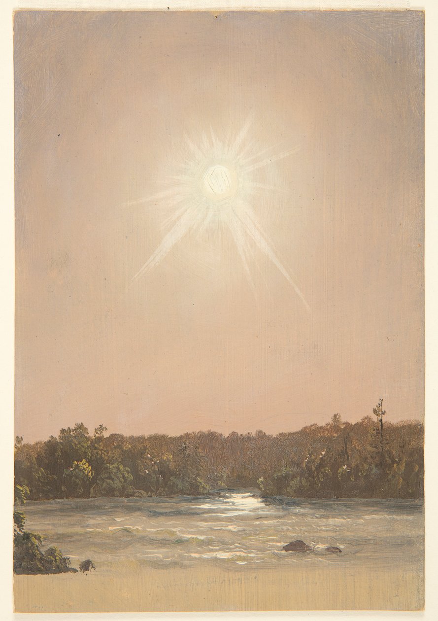 Késő délutáni nap egy patak felett alkotó: Frederic Edwin Church