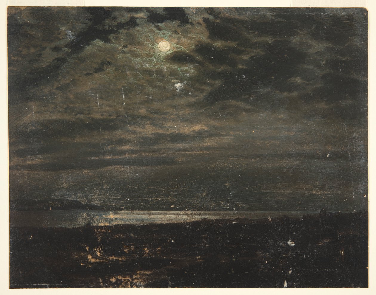 Holdfényes tengerpart (talán Maine) alkotó: Frederic Edwin Church