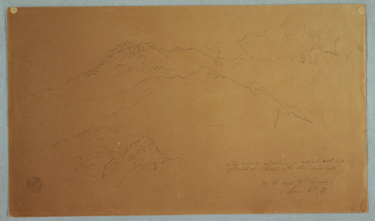 Hegyi táj a Mocho felé vezető úton, Ecuador alkotó: Frederic Edwin Church