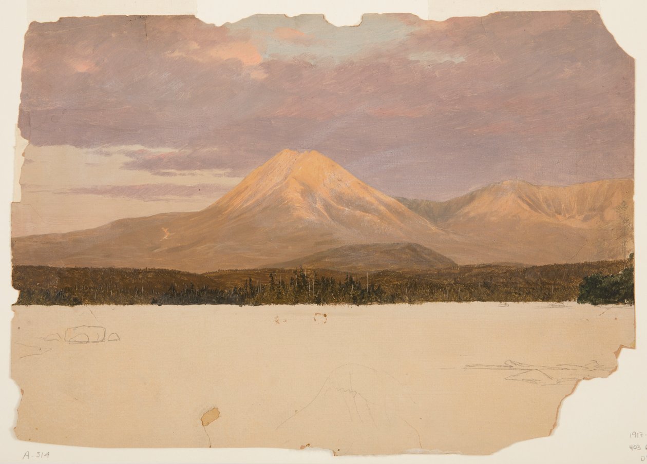 Mt. Katahdin a Katahdin-tóból alkotó: Frederic Edwin Church