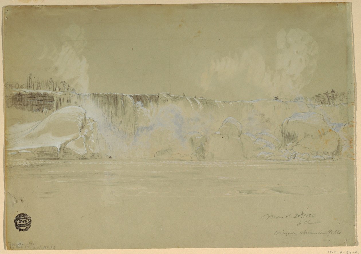 Niagara Falls in Snow, északnyugat felől alkotó: Frederic Edwin Church