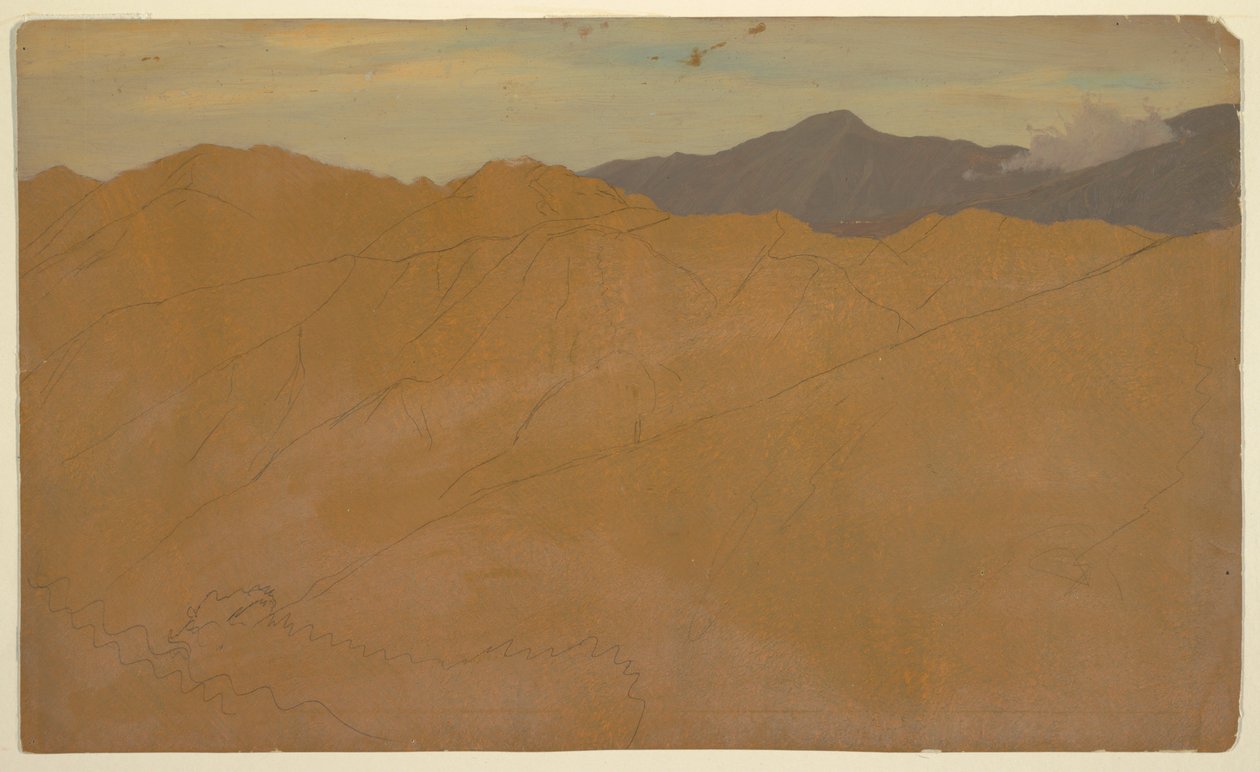 Pálmafák és háztetők, Ecuador alkotó: Frederic Edwin Church