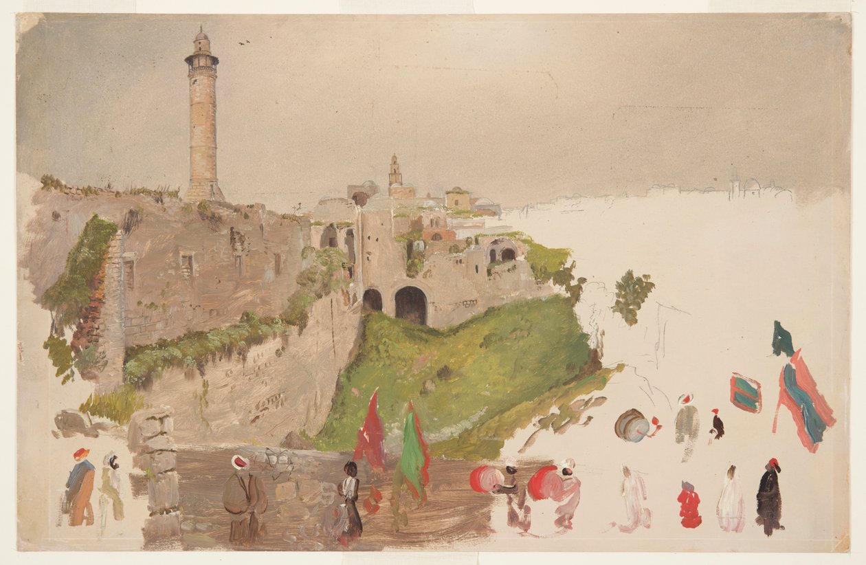 Felvonulás belép a városba, Jaffa alkotó: Frederic Edwin Church