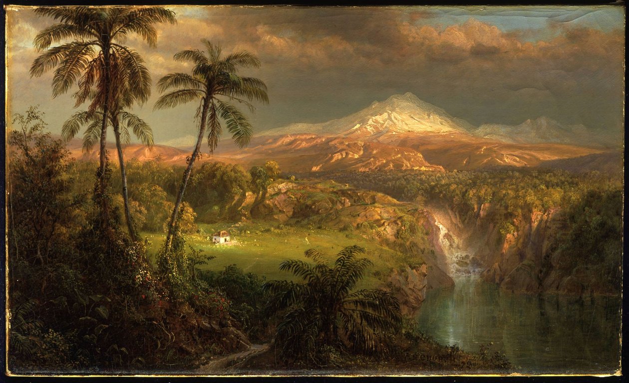 Elvonuló zápor a trópusokon alkotó: Frederic Edwin Church