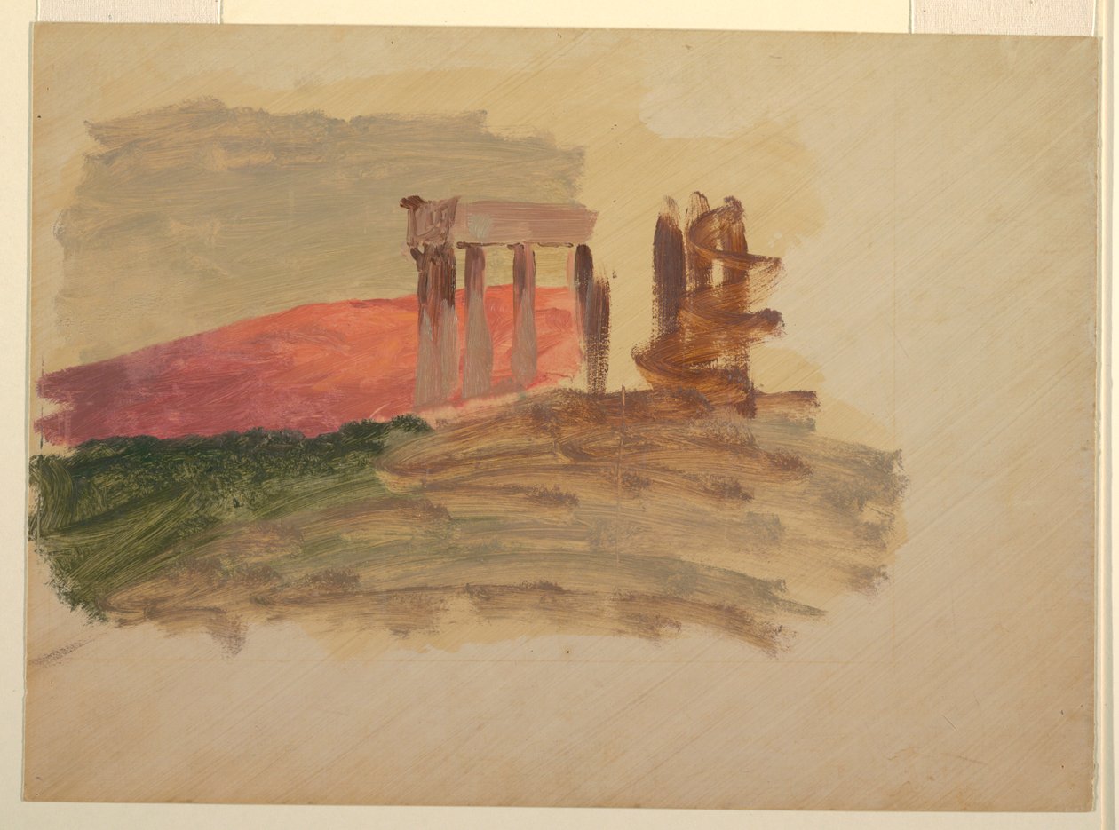 Gyors vázlat a korinthoszi templomról alkotó: Frederic Edwin Church