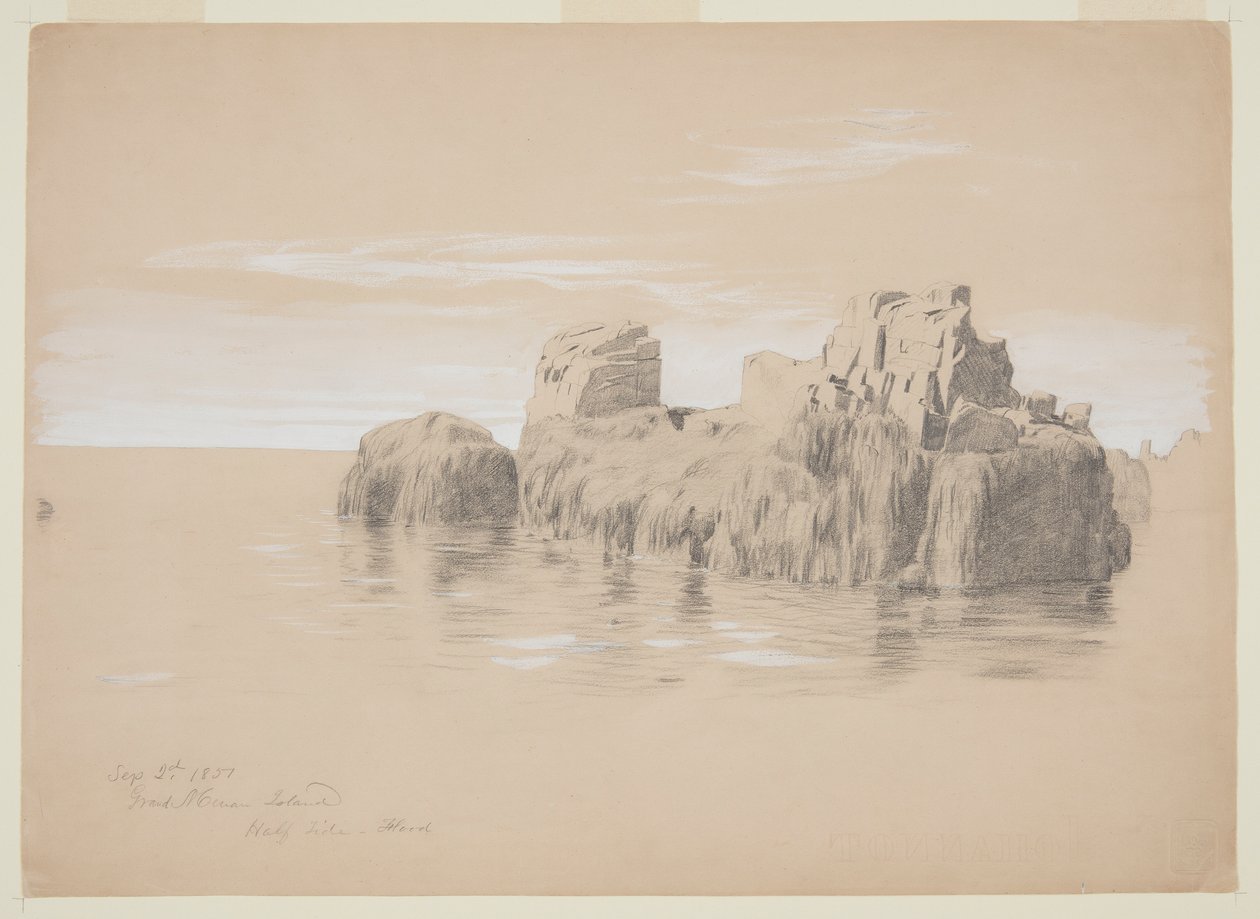Sziklák a tengerparton, Grand Manan-sziget, Kanada alkotó: Frederic Edwin Church