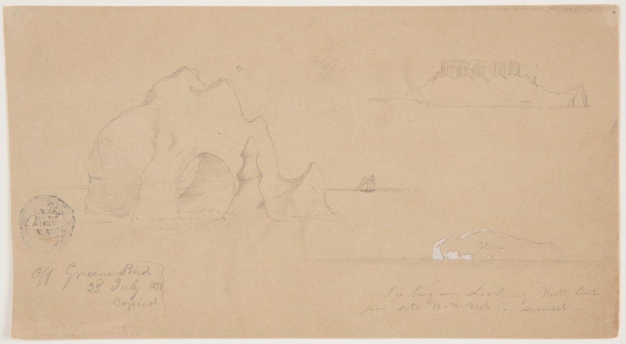 Vázlatok a jéghegyekről, Off Greenspond, Newfoundland alkotó: Frederic Edwin Church