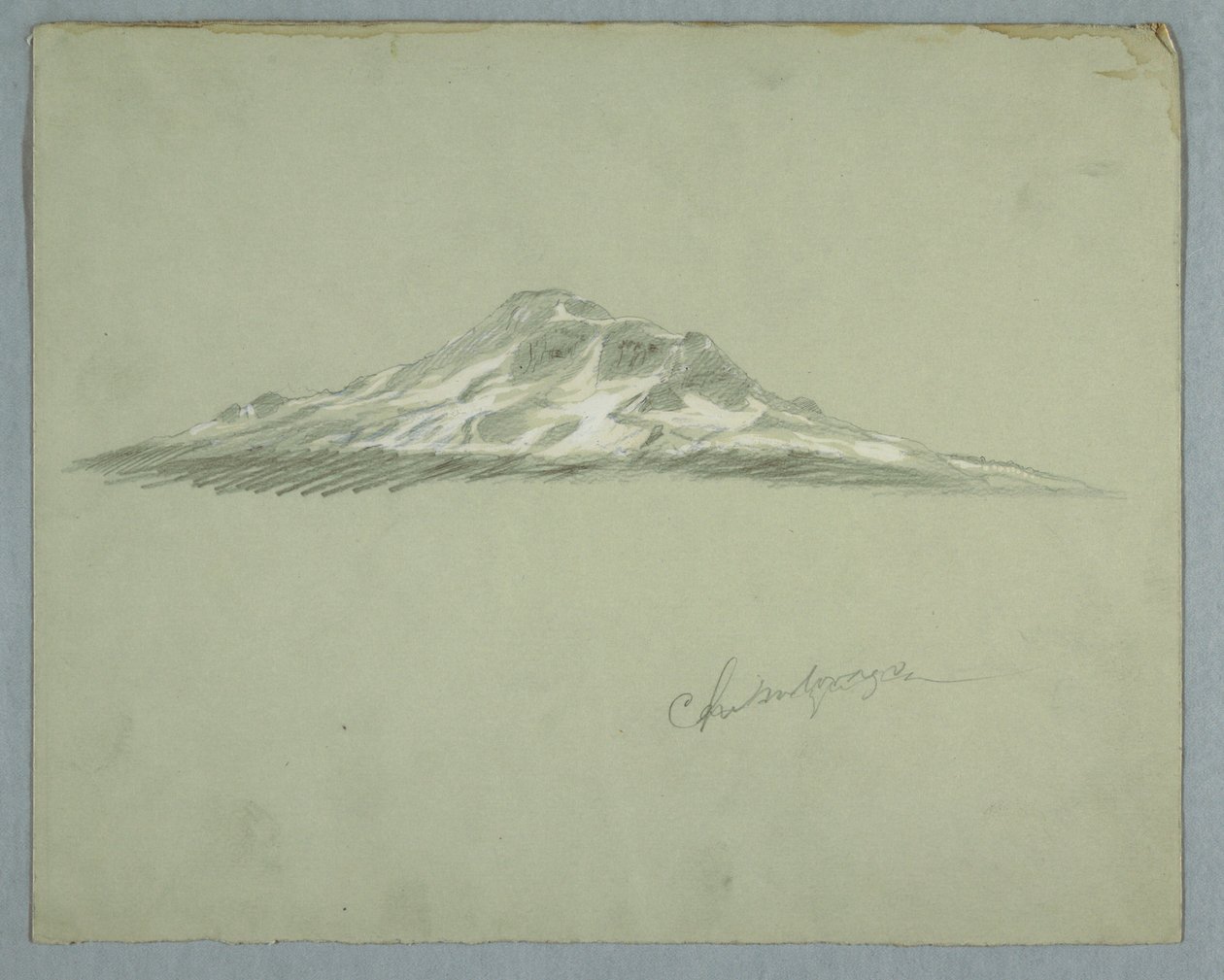 A Chimborazo-hegy hóval borított csúcsa, Ecuador alkotó: Frederic Edwin Church