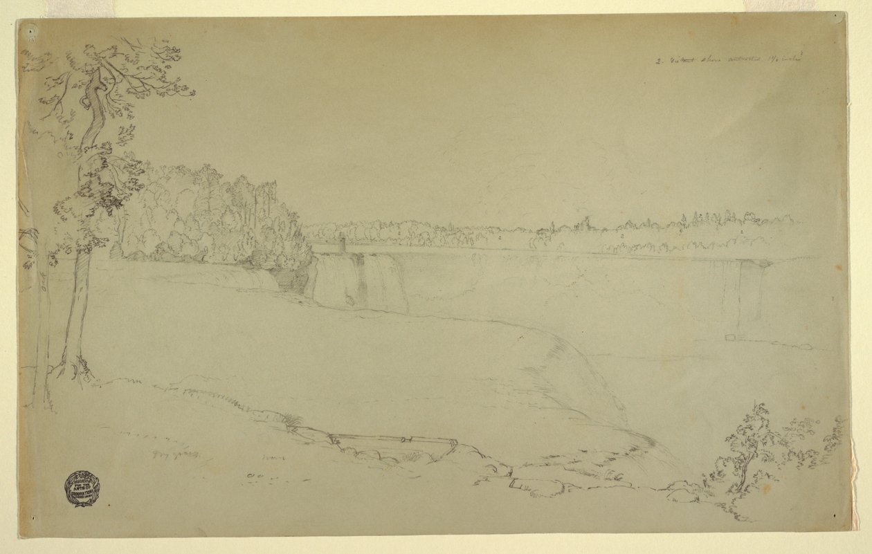 Tanulmányok. A Niagara-vízesés. alkotó: Frederic Edwin Church