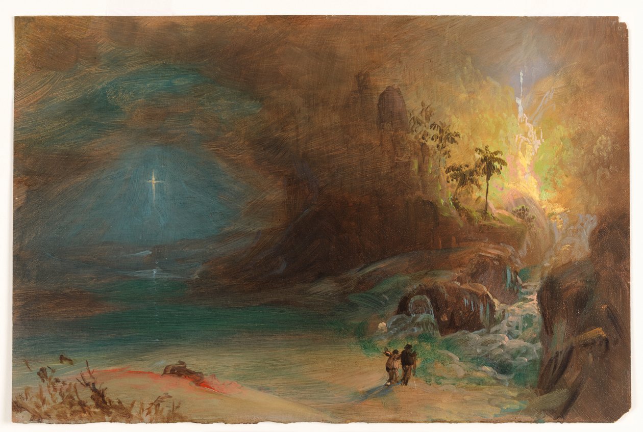 Tanulmány az "Apoteózis Thomas Cole-hoz" című könyvhöz alkotó: Frederic Edwin Church