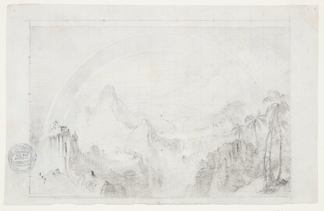 Tanulmány az "Esős évszak a trópusokon" című filmhez alkotó: Frederic Edwin Church