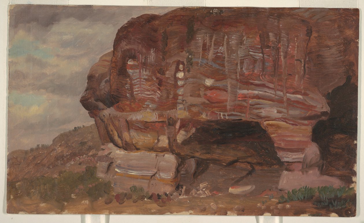 Egy zoomorf kőzet tanulmányozása, Petra alkotó: Frederic Edwin Church