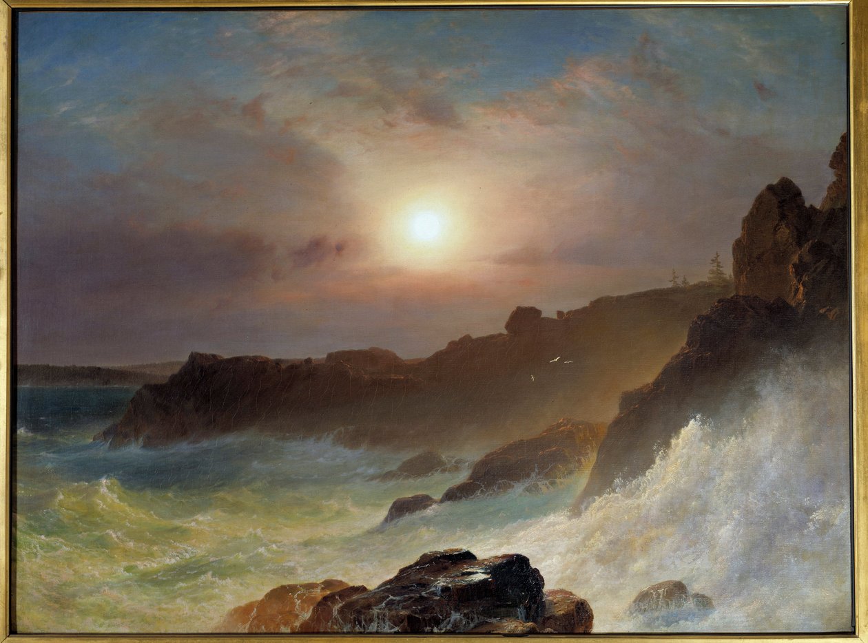 Napkelte Maine partján az Egyesült Államokban 1863-ban. Frederic Church festménye (1826-1900) Ec. Keserű. alkotó: Frederic Edwin Church
