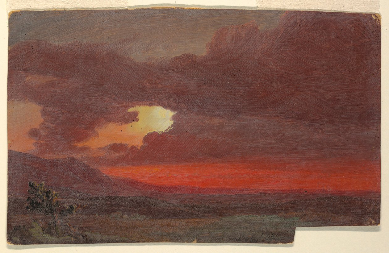 Sunset, Hudson, New York alkotó: Frederic Edwin Church