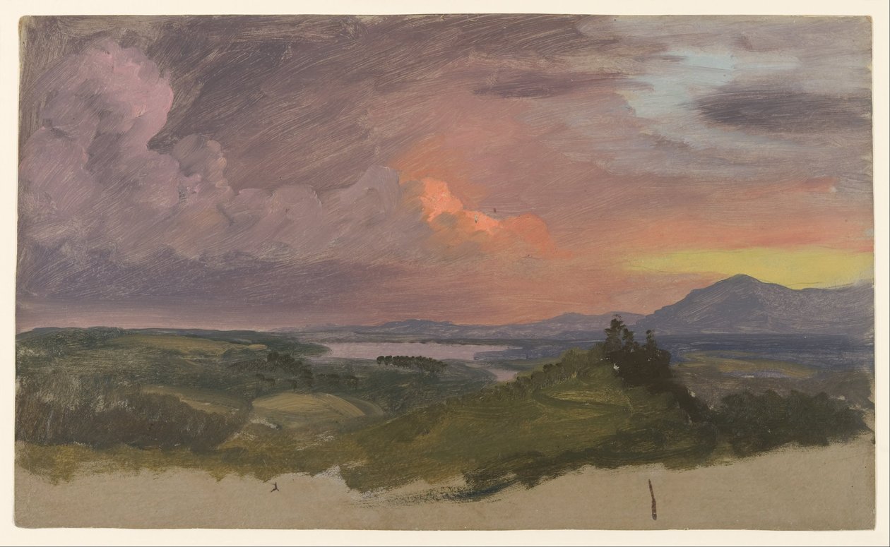 Naplemente a Hudson-völgyben alkotó: Frederic Edwin Church