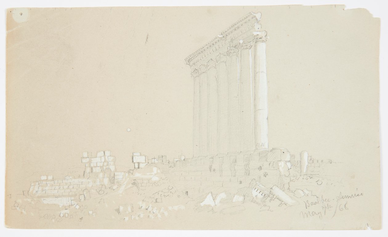 Jupiter temploma napkeltekor, Baalbek alkotó: Frederic Edwin Church