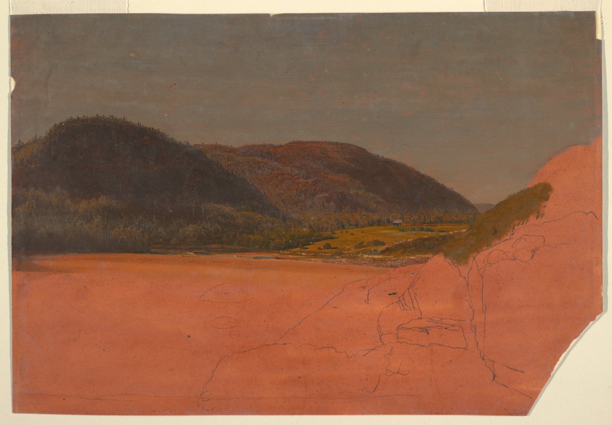 A méhkas és a homokos strand Great Headből, a Mt. Desertből alkotó: Frederic Edwin Church