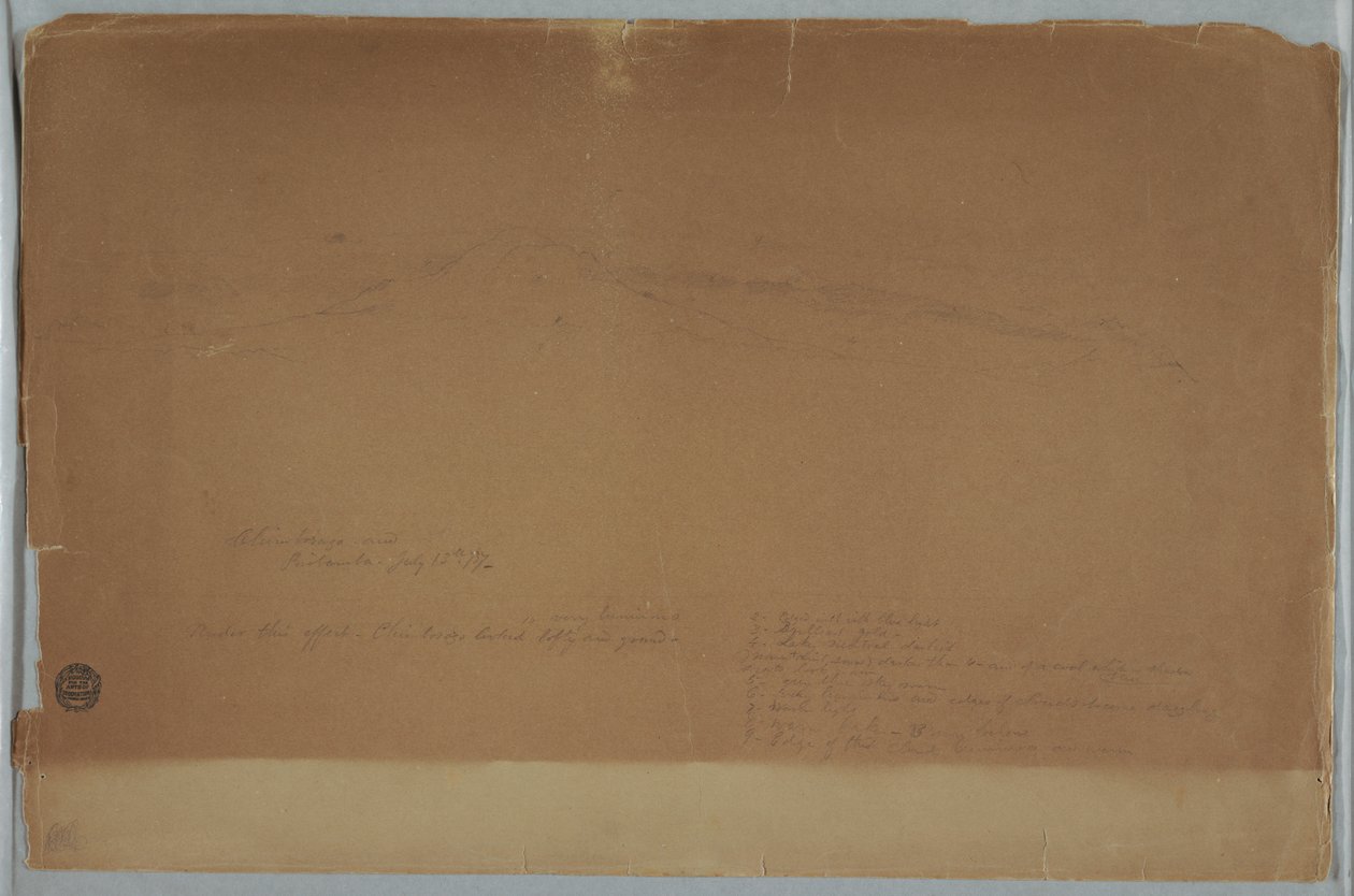 A Chimborazo Riobambából, Ecuadorból, 1857. július 13-án alkotó: Frederic Edwin Church