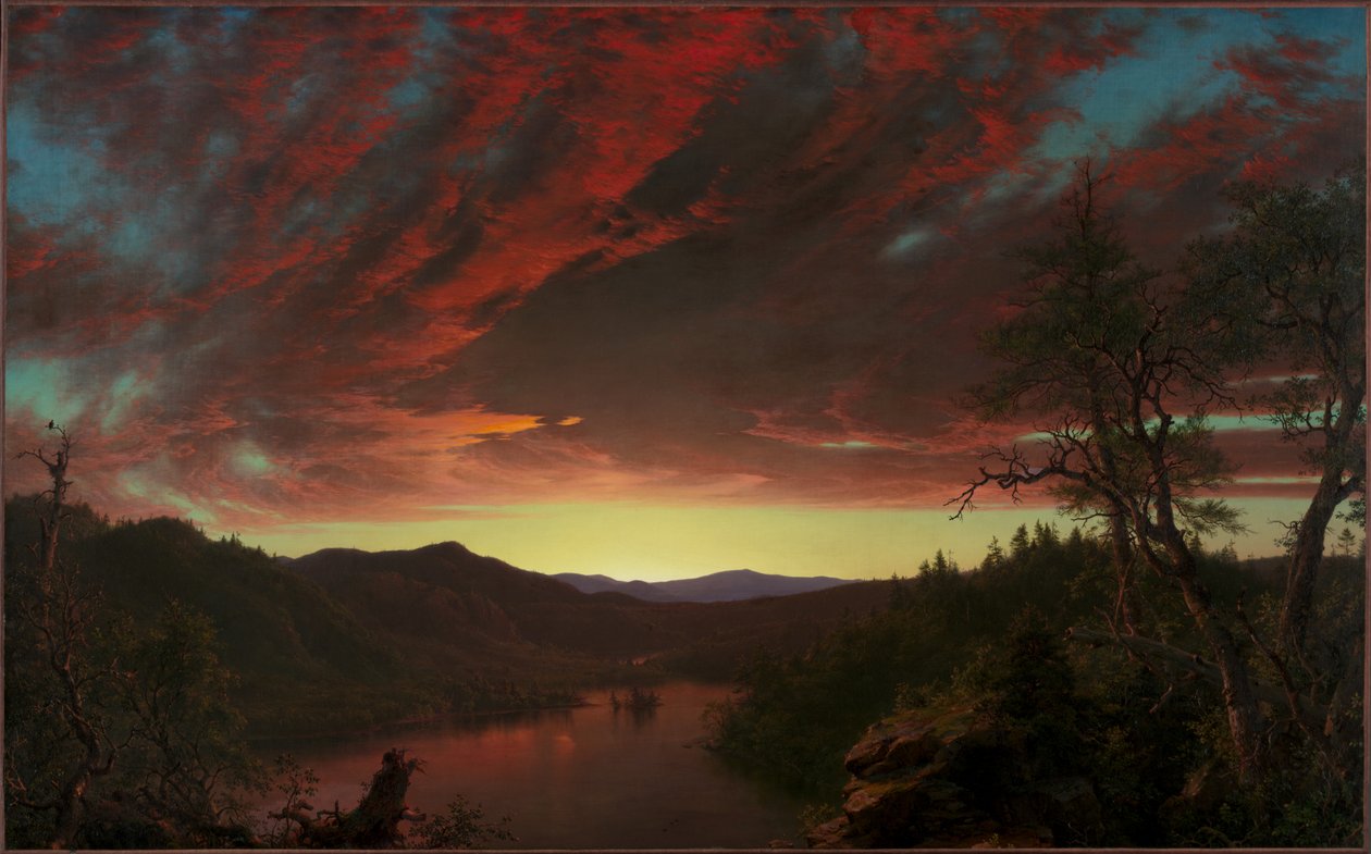 Alkonyat a vadonban alkotó: Frederic Edwin Church